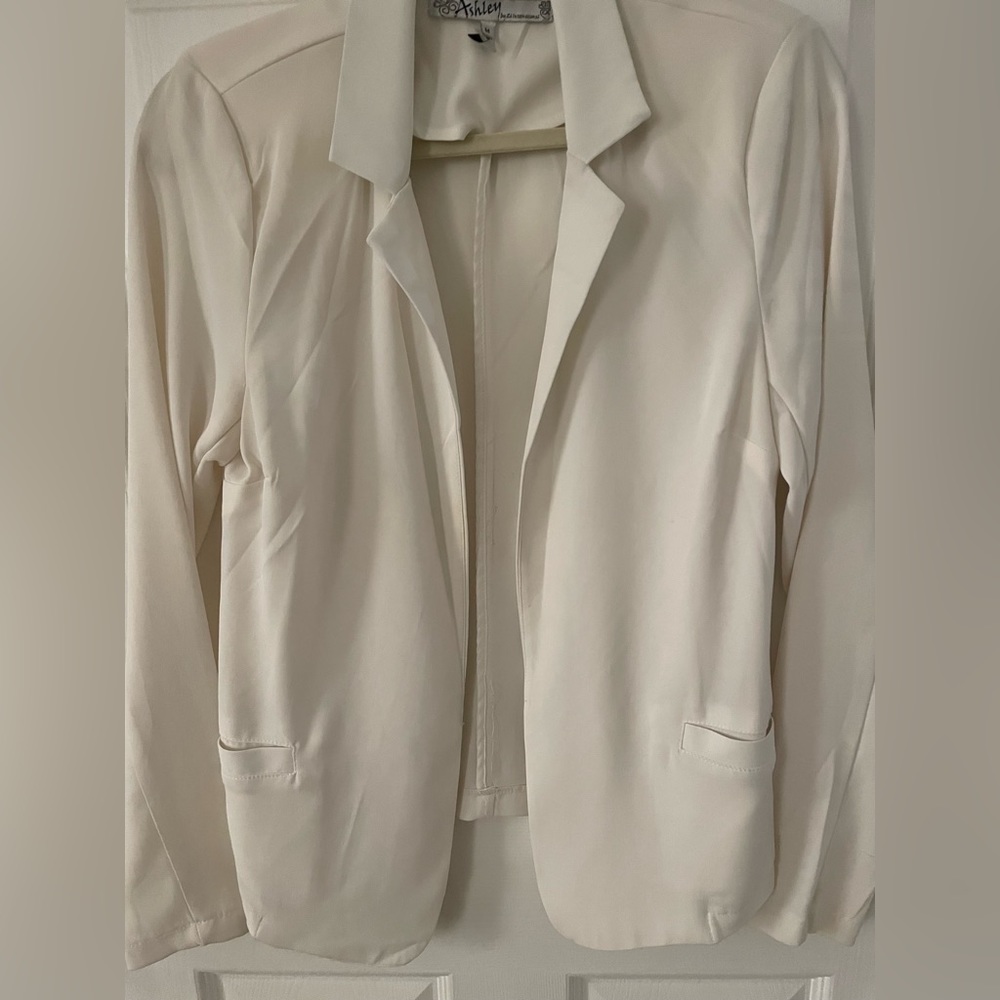 NBW stretch white blazer size medium
